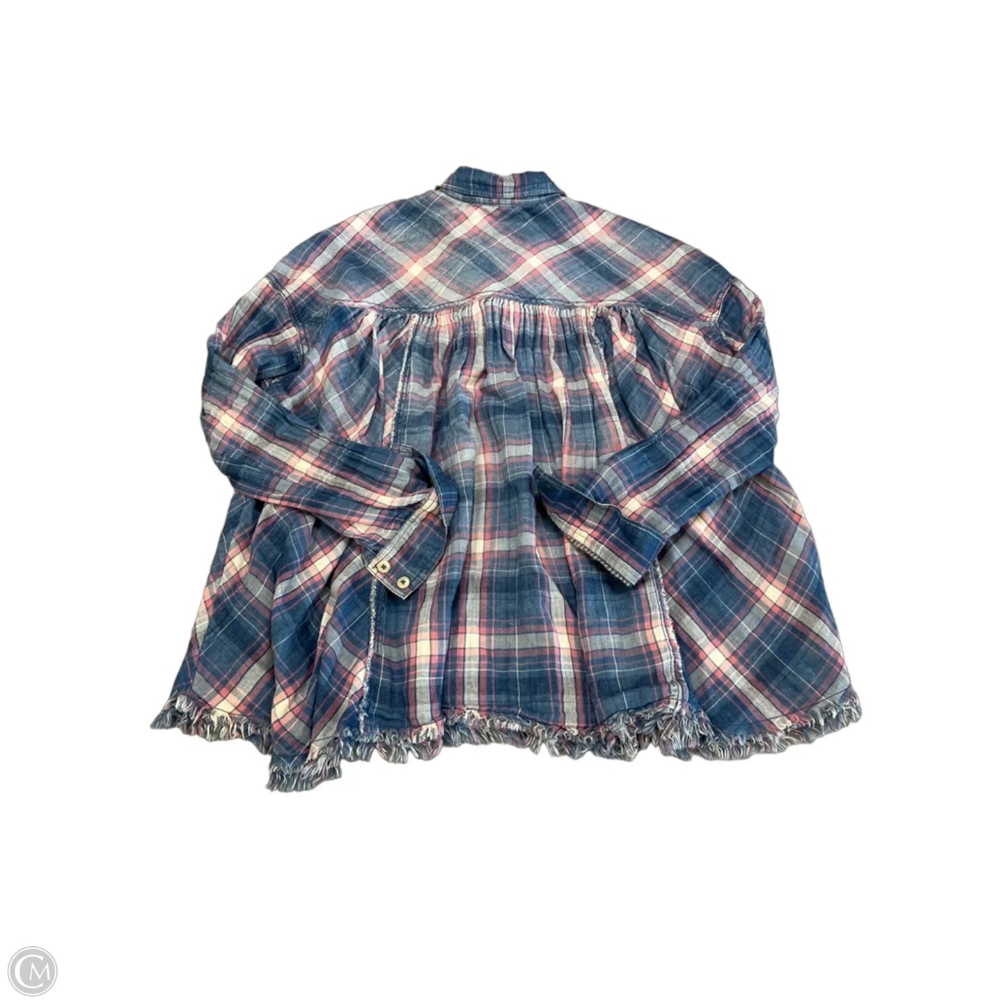 Top Long Sleeve By We The Free In Plaid Pattern, Size: S