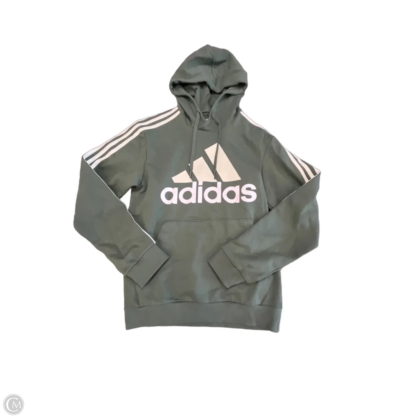 Athletic Sweatshirt Hoodie By Adidas In Green, Size: S