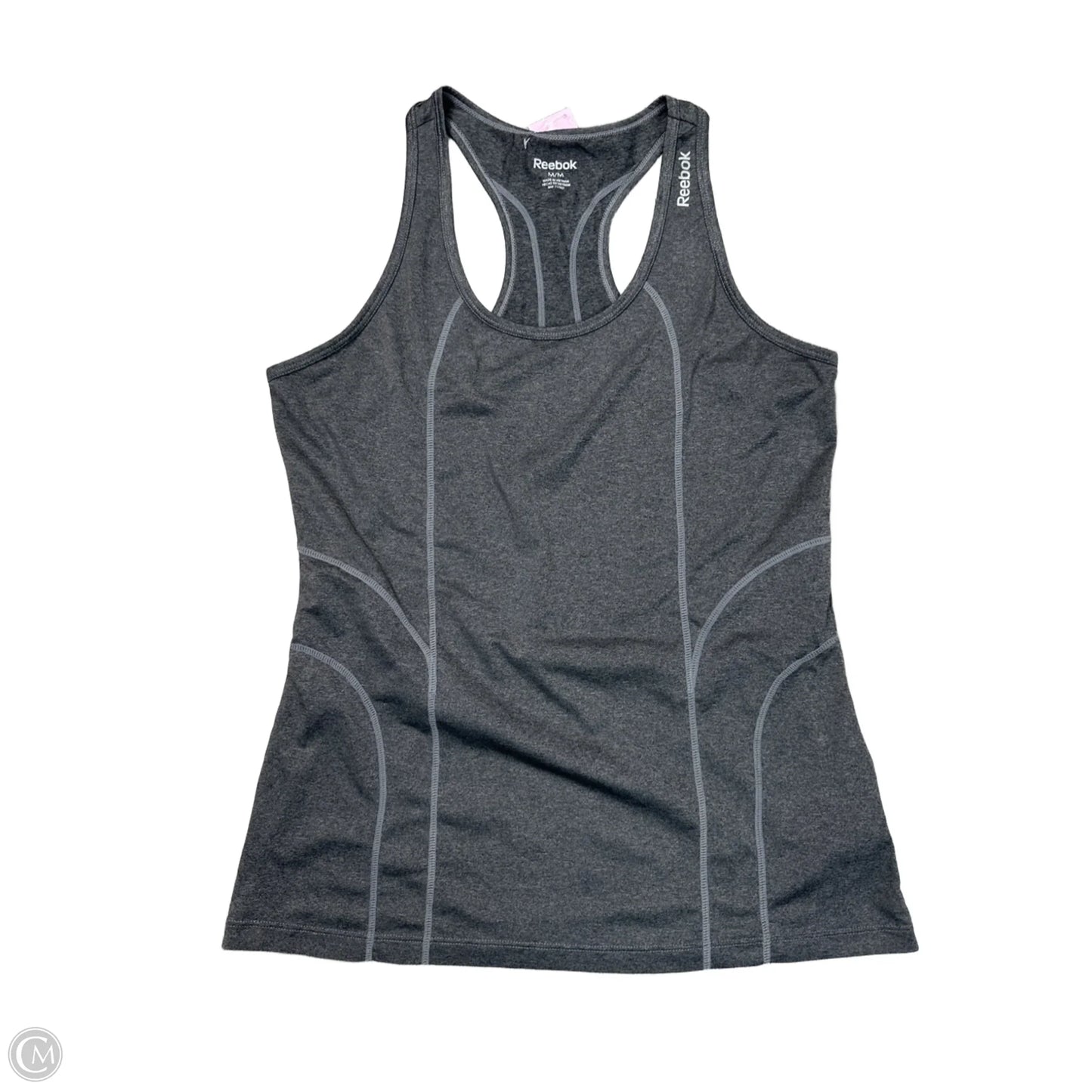 Athletic Tank Top By Reebok In Grey, Size: M