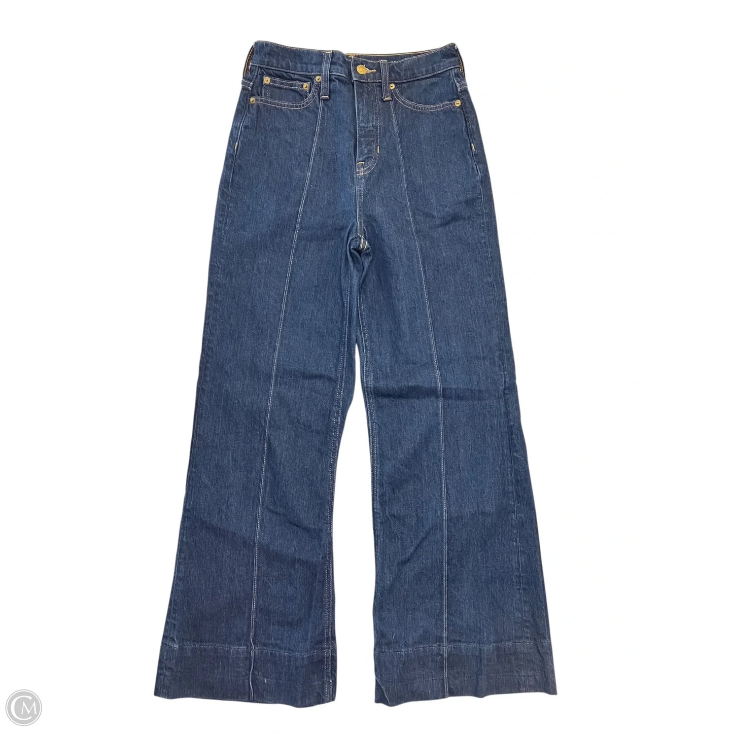 Jeans Wide Leg By J. Crew In Blue Denim, Size: 0