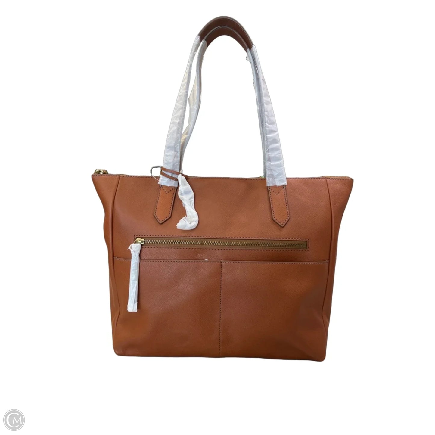 Handbag Leather By Fossil, Size: Large