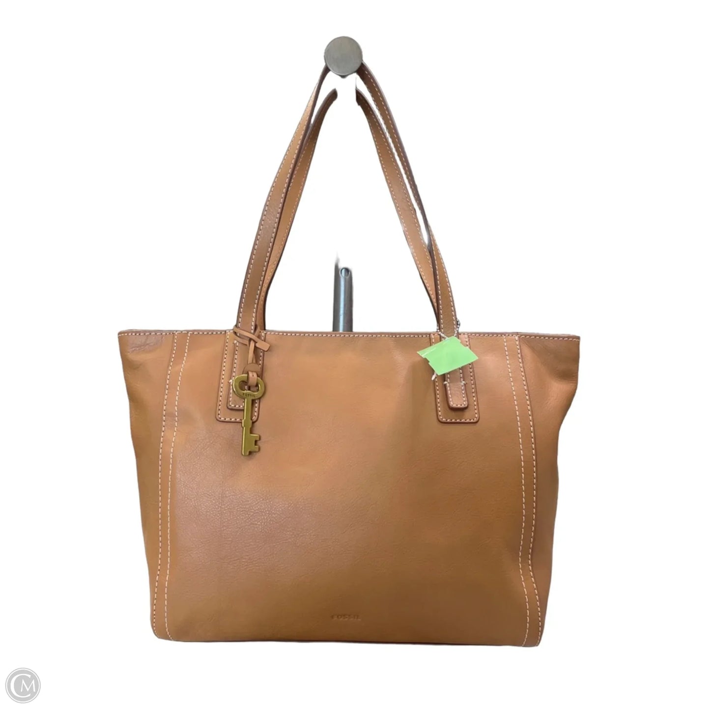 Handbag Leather By Fossil, Size: Large