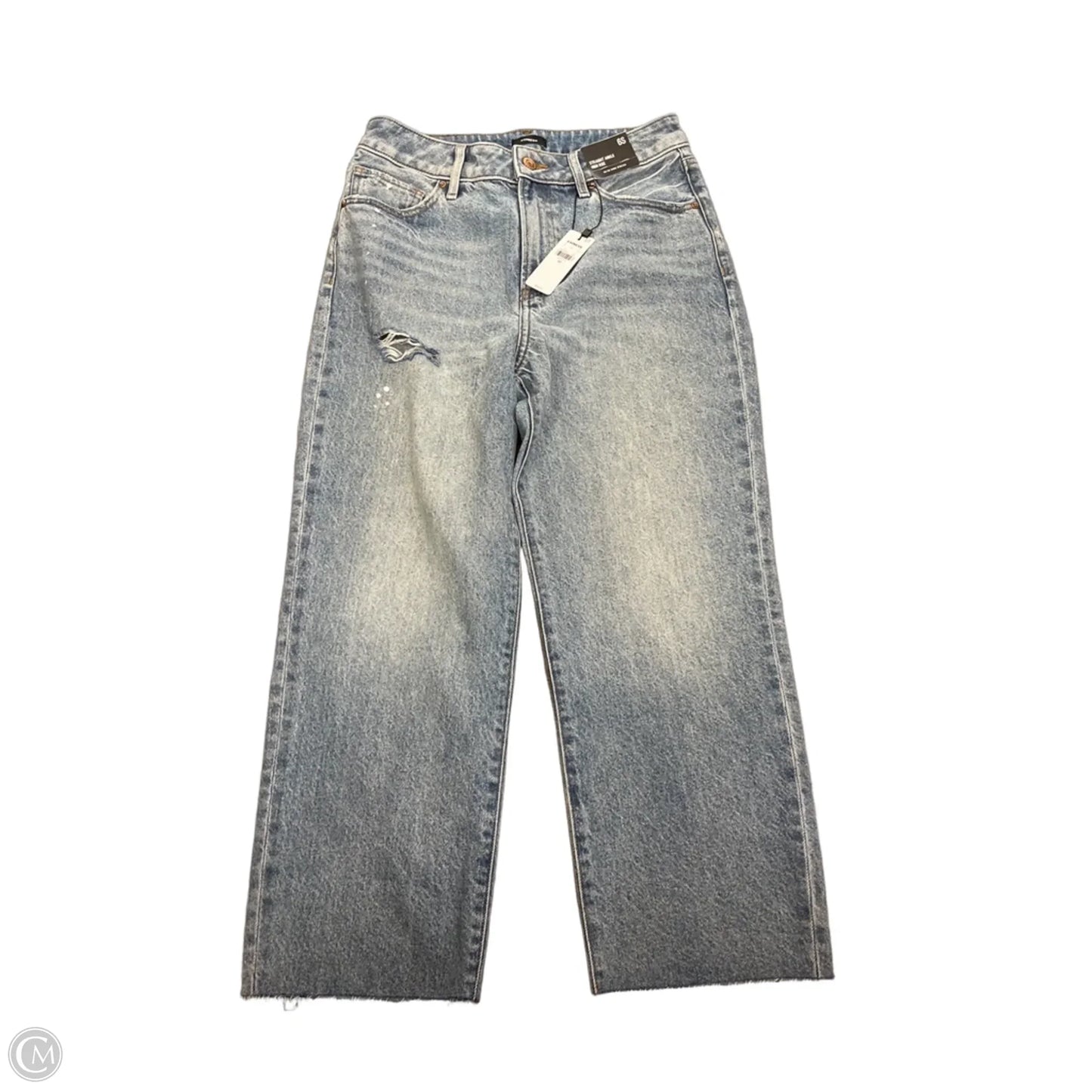 Jeans Cropped By Express In Blue Denim, Size: 6p