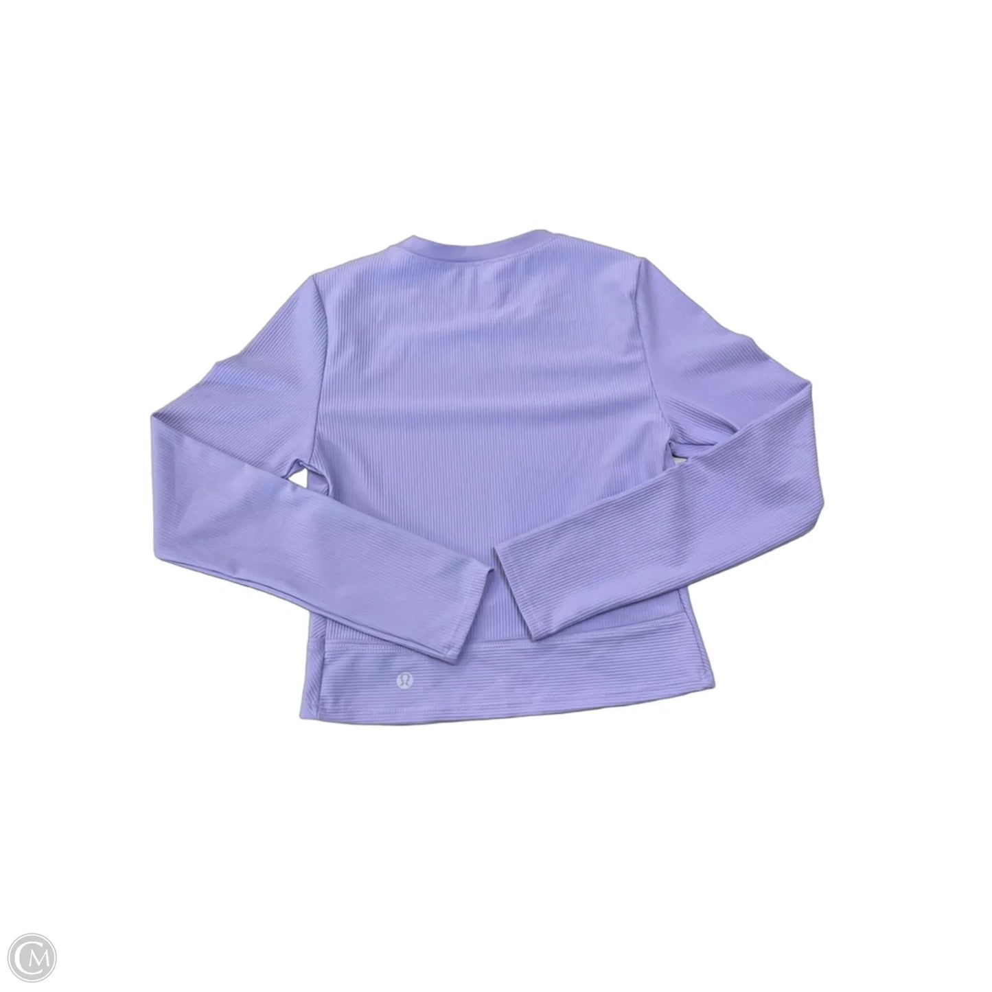 Athletic Top Long Sleeve Collar By Lululemon In Purple, Size: S
