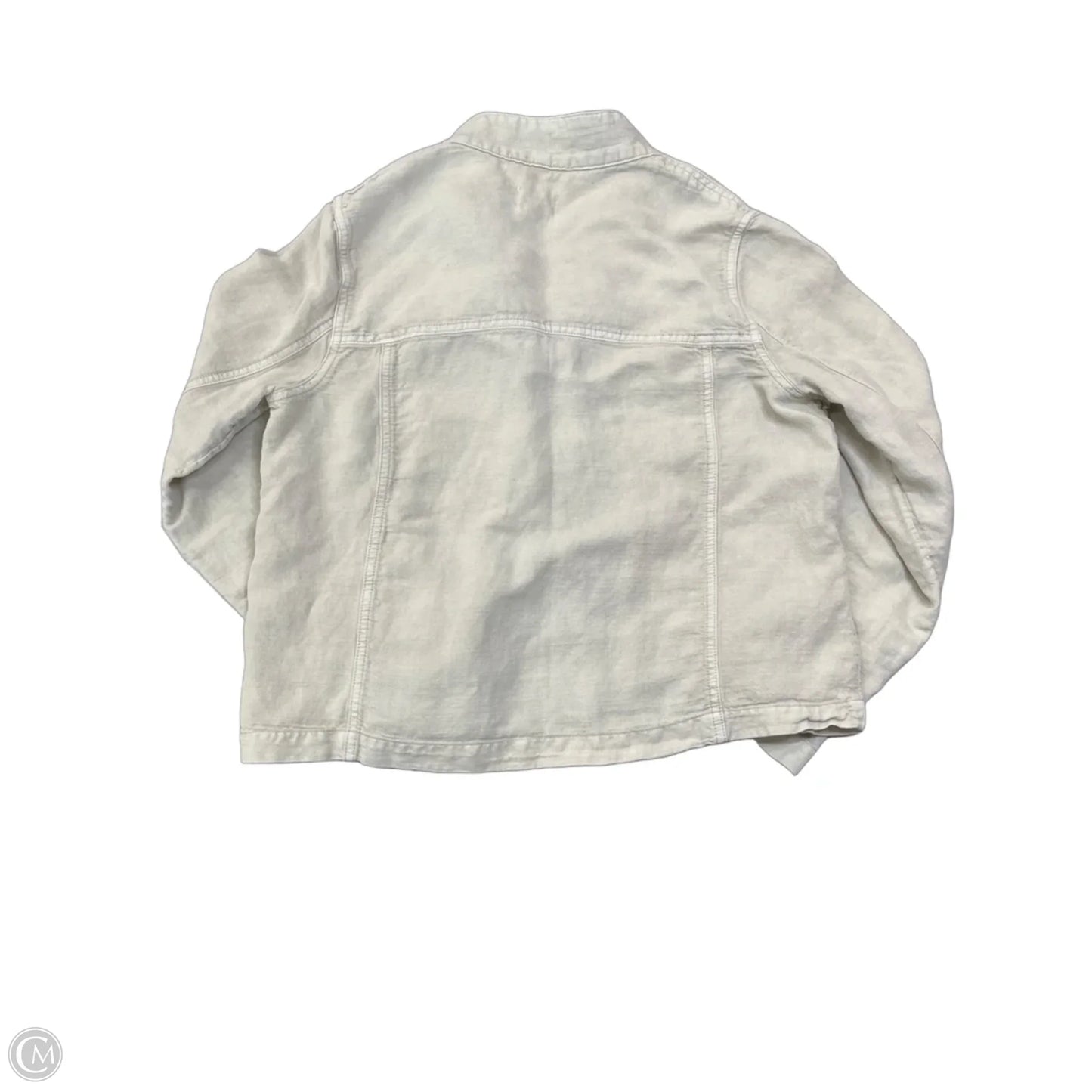 Jacket Shirt By Nicole Miller In Beige, Size: M