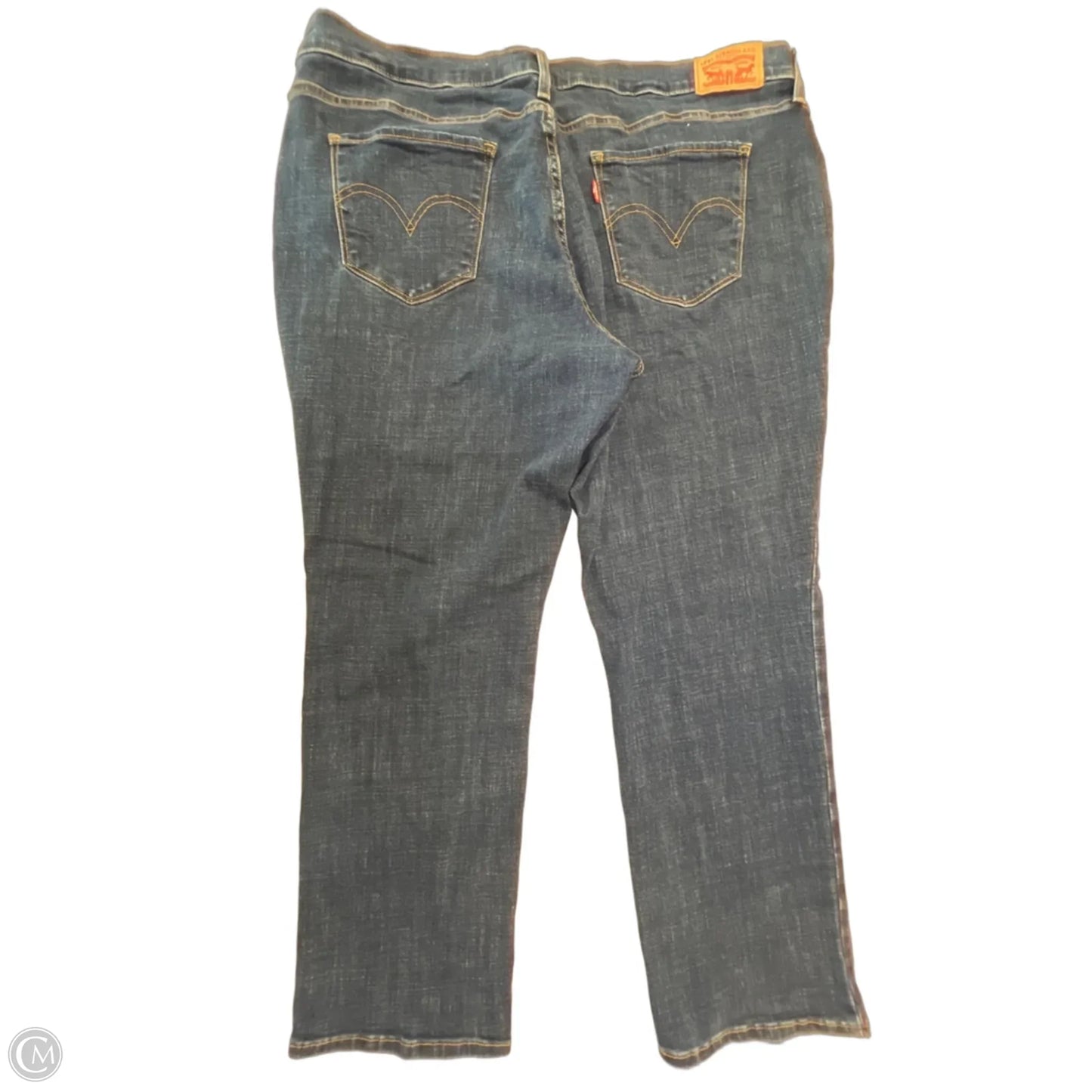 Jeans Straight By Levis In Blue Denim, Size: 20