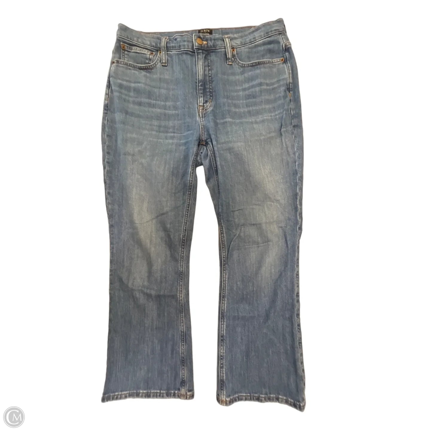 Jeans Flared By J. Crew In Blue Denim, Size: 10