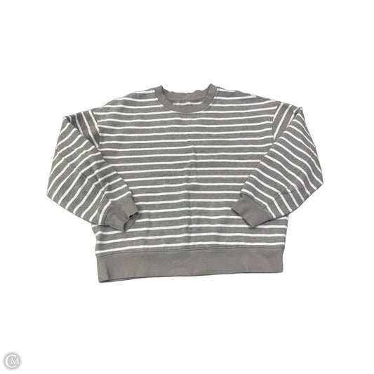 Athletic Sweatshirt Crewneck By Lululemon In Striped Pattern, Size: M