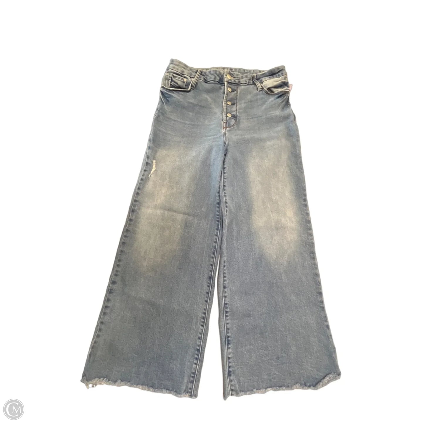 Jeans Wide Leg By Time And Tru In Blue Denim, Size: 10