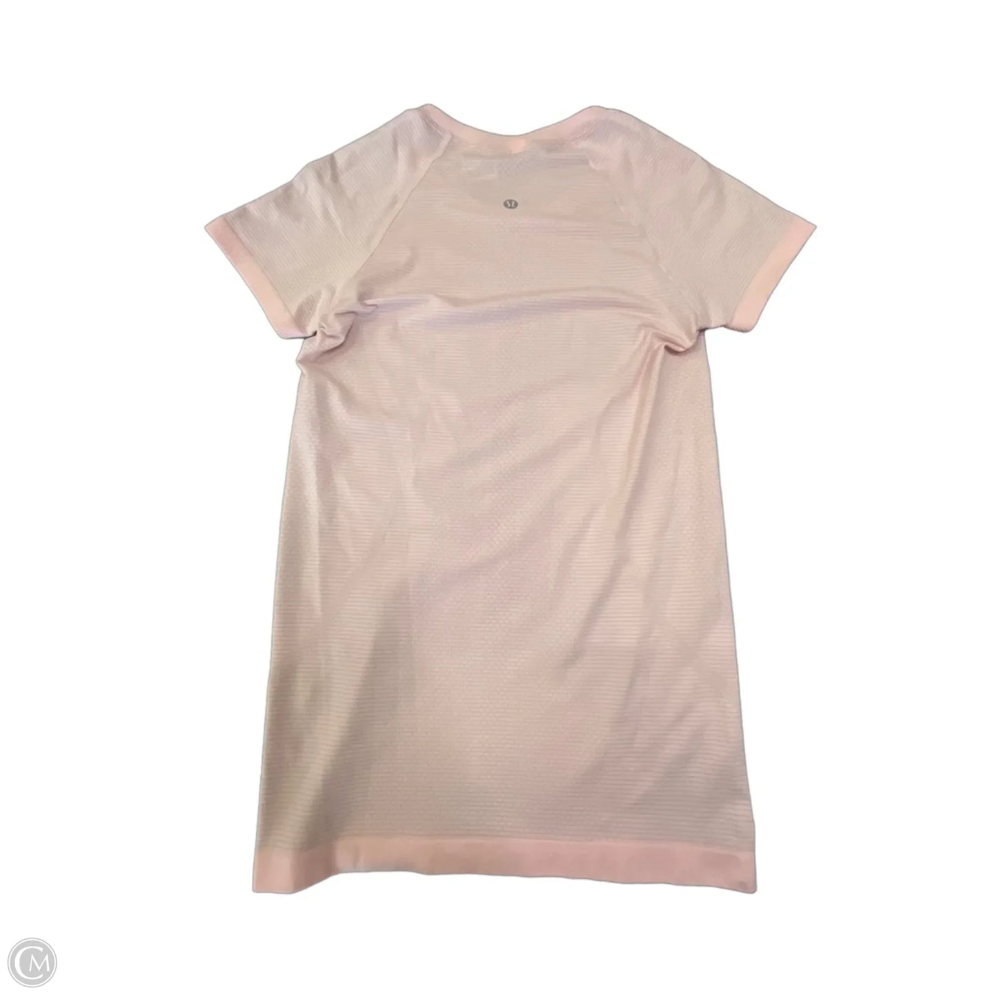 Athletic Top Short Sleeve By Lululemon In Pink, Size: S