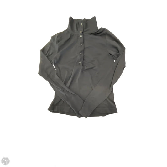 Athletic Top Long Sleeve Collar By Athleta In Black, Size: S