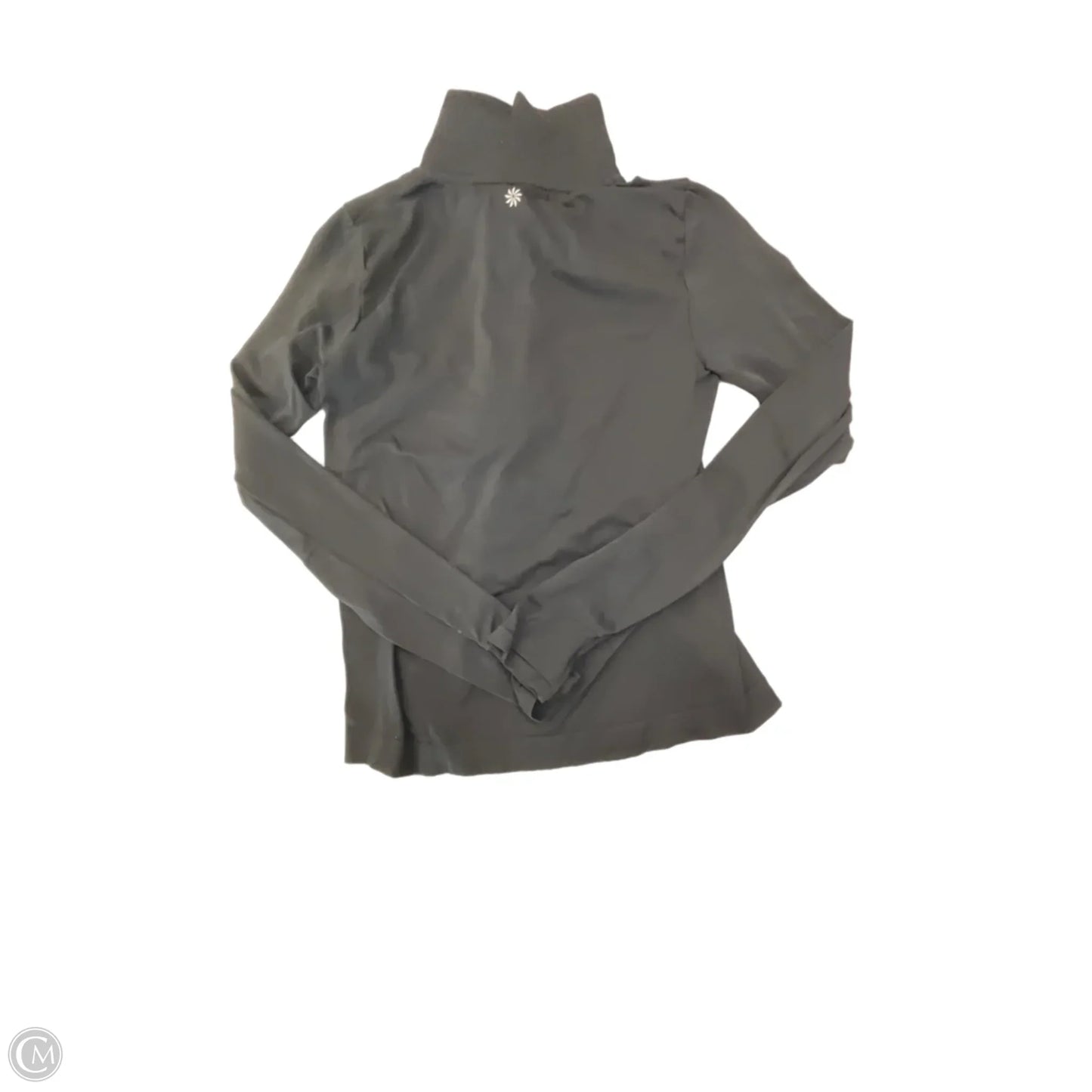 Athletic Top Long Sleeve Collar By Athleta In Black, Size: S