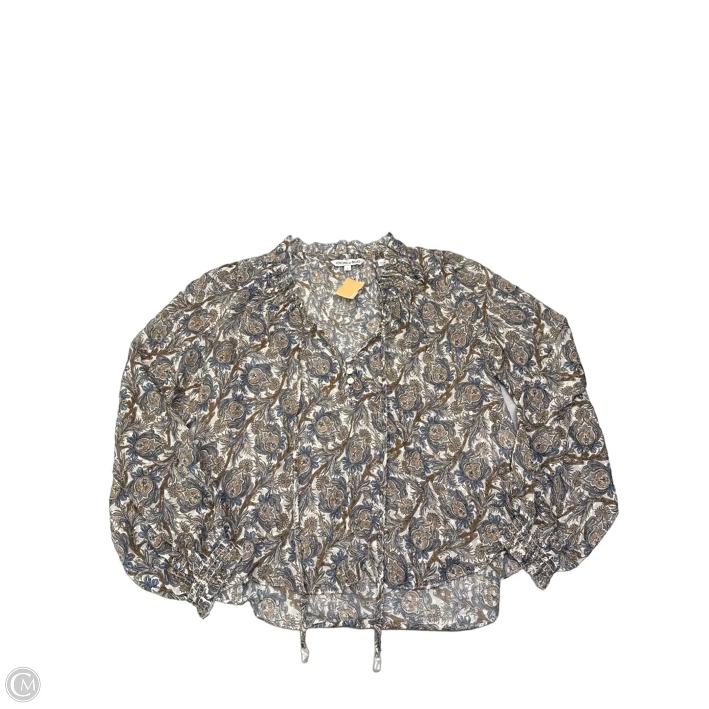 Top Long Sleeve By Veronica Beard In Paisley Print, Size: S