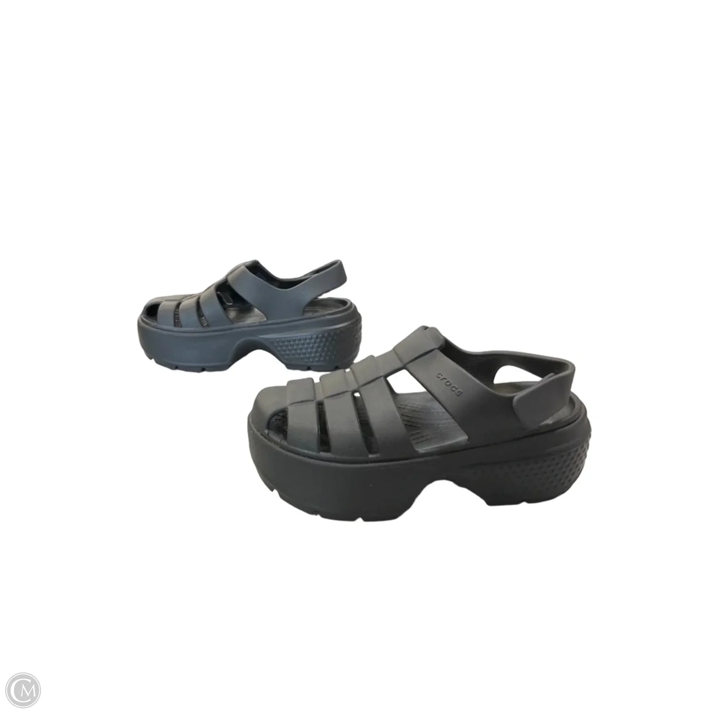 Shoes Heels Platform By Crocs In Black, Size: 7