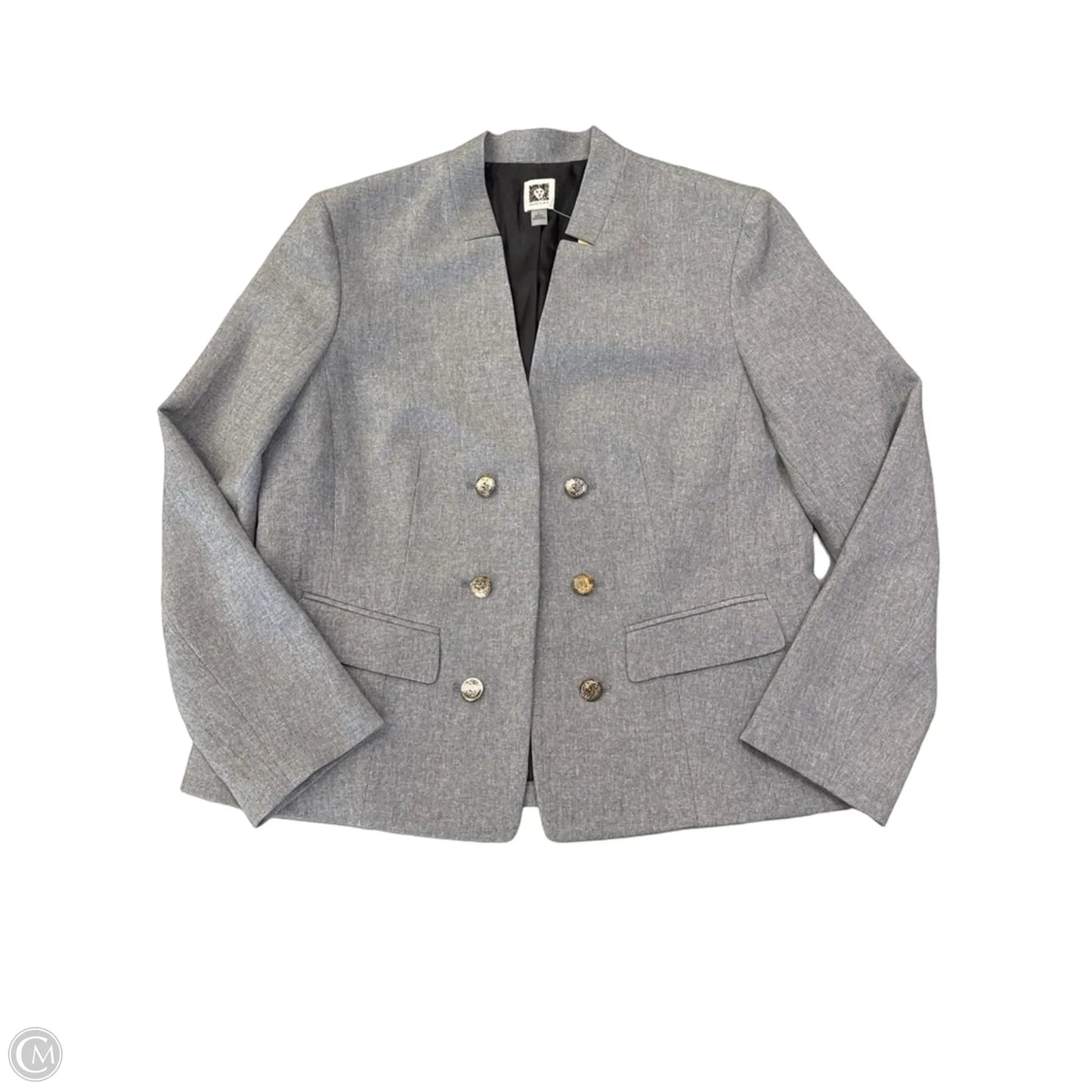 Blazer By Anne Klein In Grey, Size: L