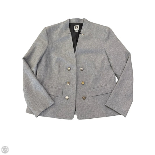 Blazer By Anne Klein In Grey, Size: L