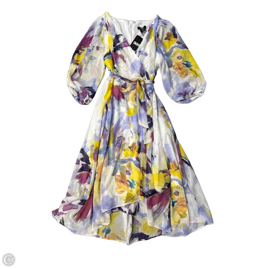 Dress Casual Midi By Dkny In Multi-colored, Size: L
