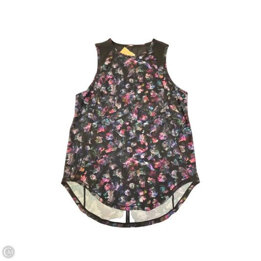 Athletic Tank Top By Lululemon In Floral Print, Size: Xl
