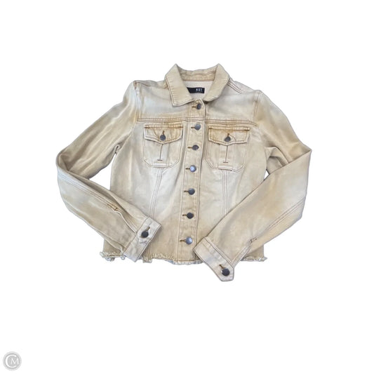 Jacket Denim By Kut In Yellow Denim, Size: L