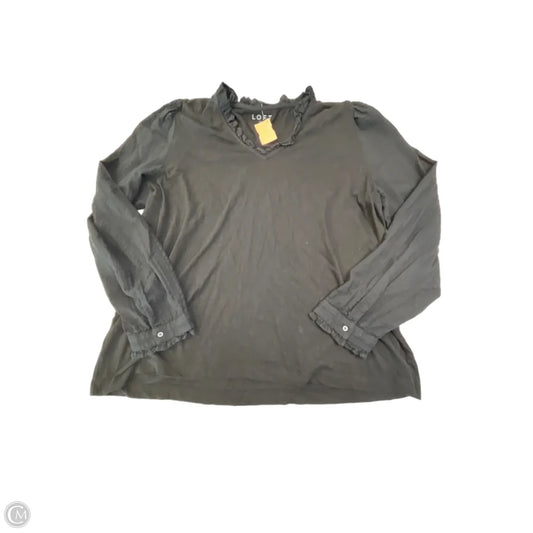 Top Long Sleeve By Loft In Black, Size: Xl