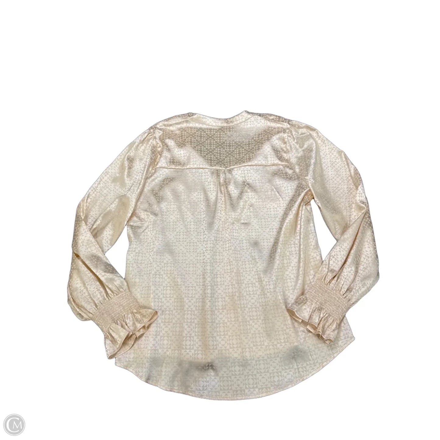 Blouse Long Sleeve By Vine & Love In Cream, Size: L