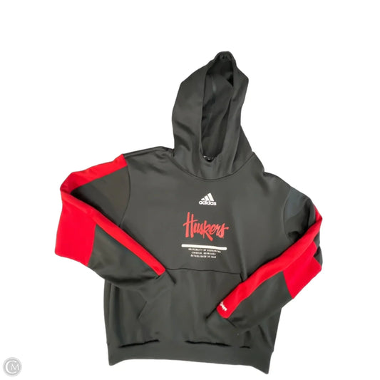 Athletic Sweatshirt Hoodie By Adidas In Black, Size: Xl