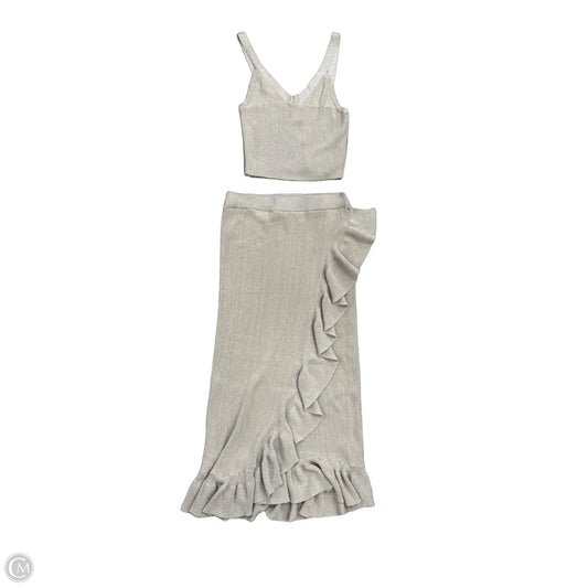 Skirt Set 2pc By House Of Harlow In Silver, Size: M