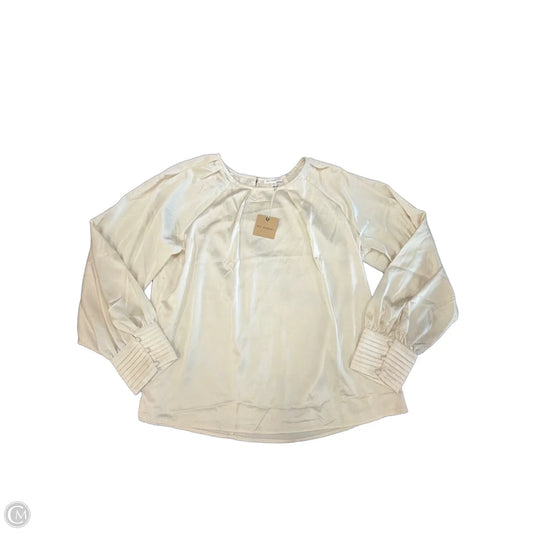 Blouse Long Sleeve By Blu Pepper In Cream, Size: L