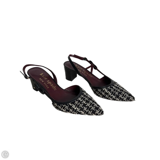 Shoes Designer By Kate Spade In Black & Cream, Size: 9