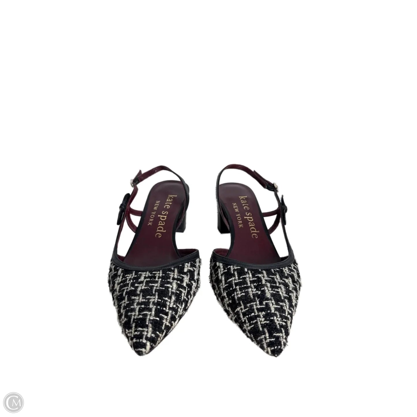 Shoes Designer By Kate Spade In Black & Cream, Size: 9