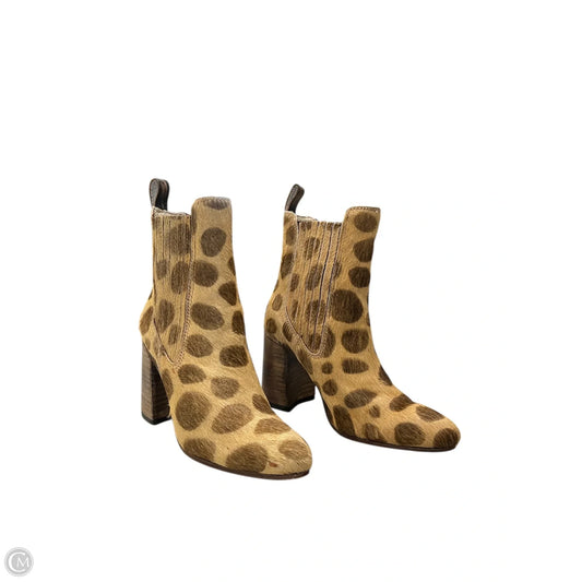 Boots Mid-calf Heels By Freebird In Animal Print, Size: 6