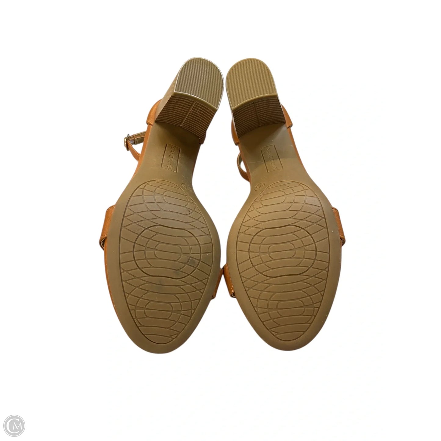 Sandals Heels Block By Bandolino In Brown, Size: 9