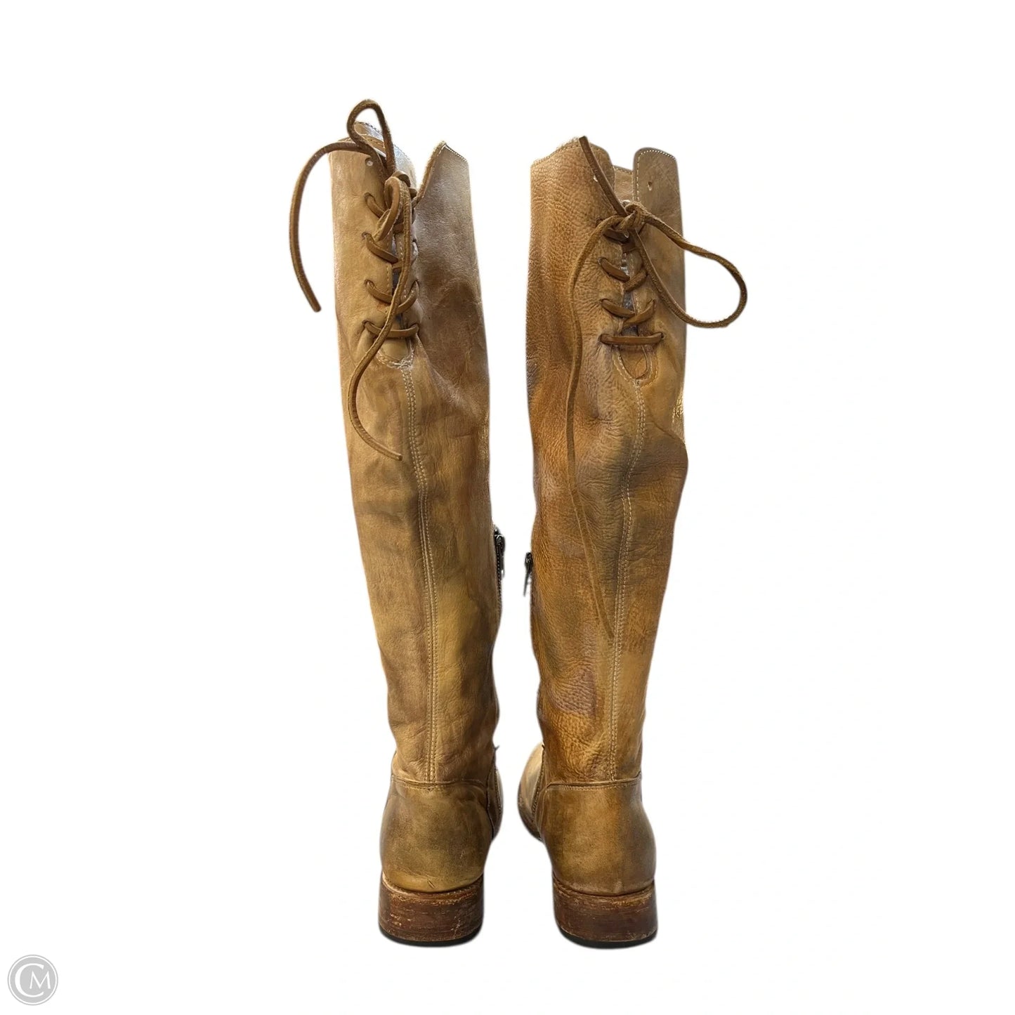 Boots Knee Flats By Bed Stu In Brown, Size: 10