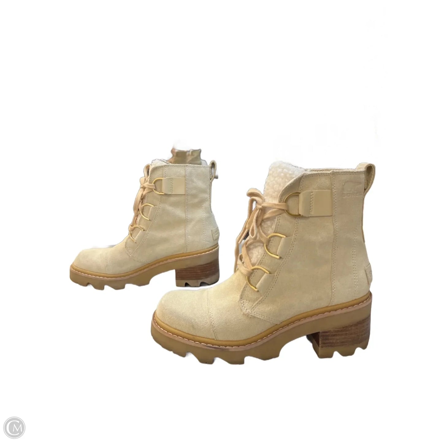 Boots Mid-calf Heels By Sorel In Tan, Size: 8.5