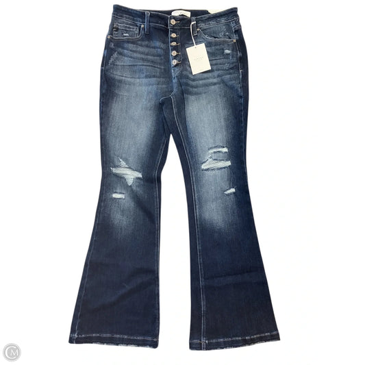Jeans Flared By Kancan In Blue Denim, Size: Xl