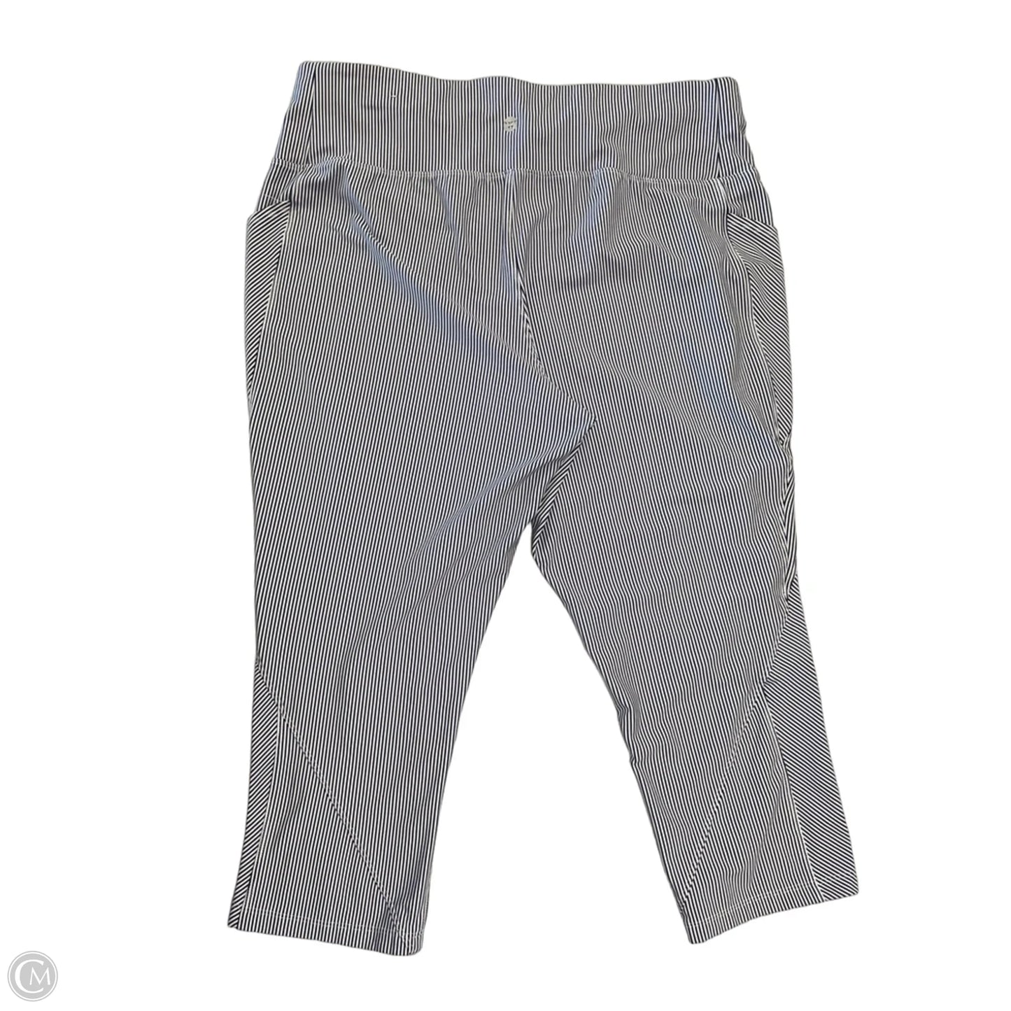 Athletic Capris By Livi Active In Striped Pattern, Size: 2x