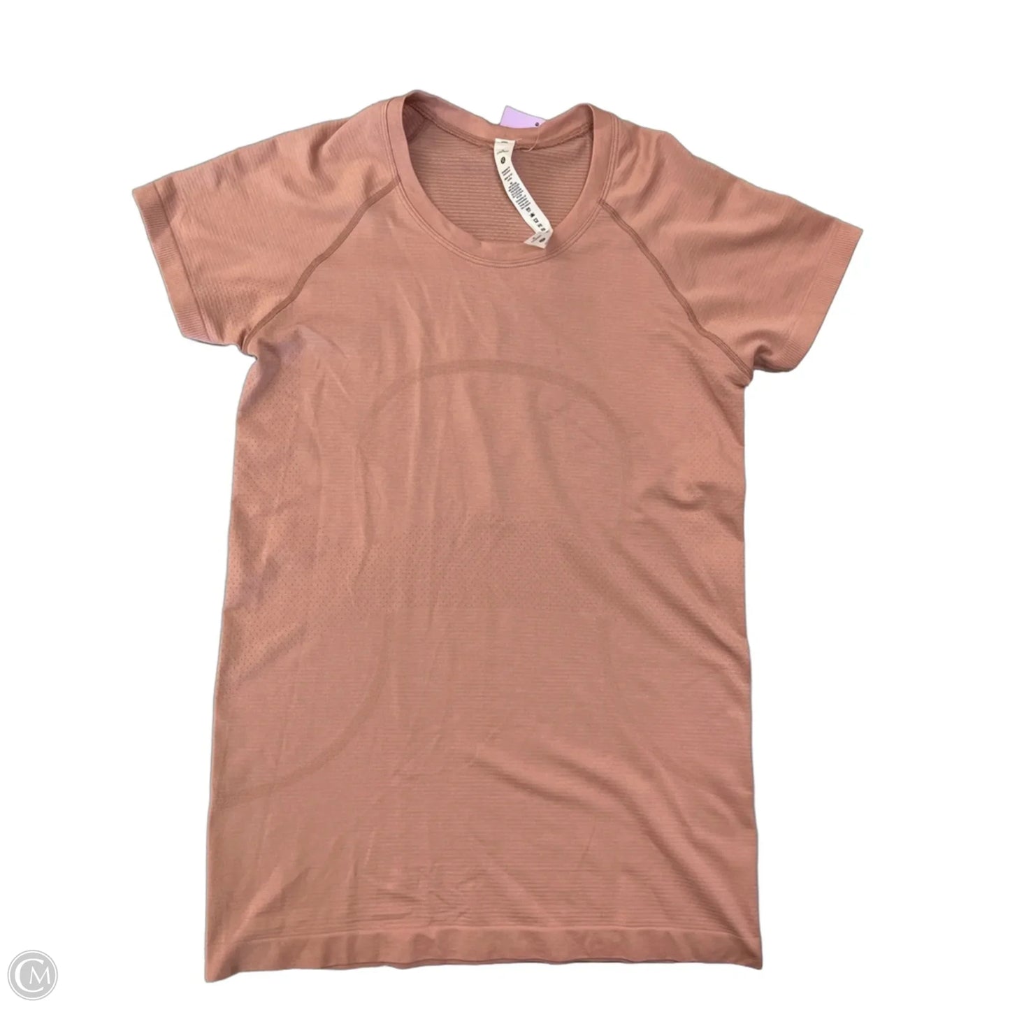 Athletic Top Short Sleeve By Lululemon In Pink, Size: M