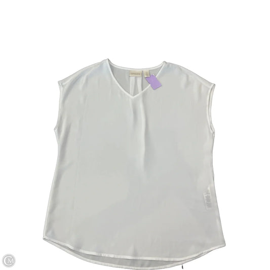 Blouse Sleeveless By Chicos In White, Size: S