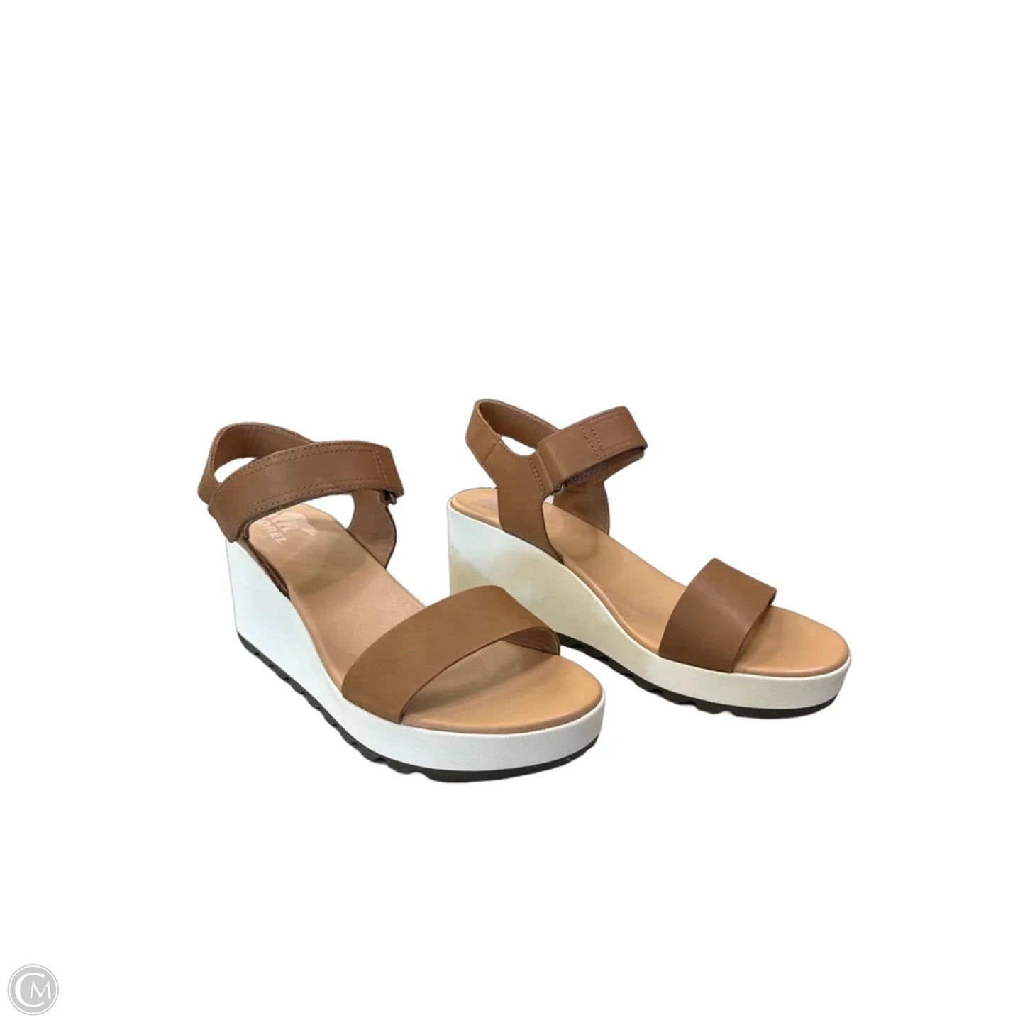 Sandals Heels Wedge By Sorel In Tan, Size: 11