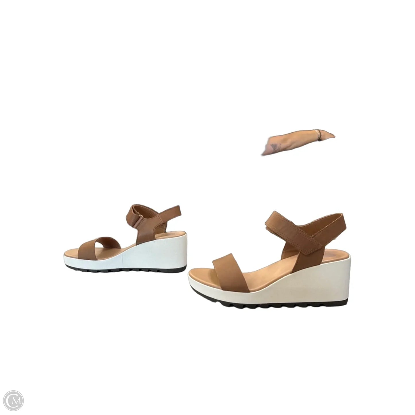 Sandals Heels Wedge By Sorel In Tan, Size: 11