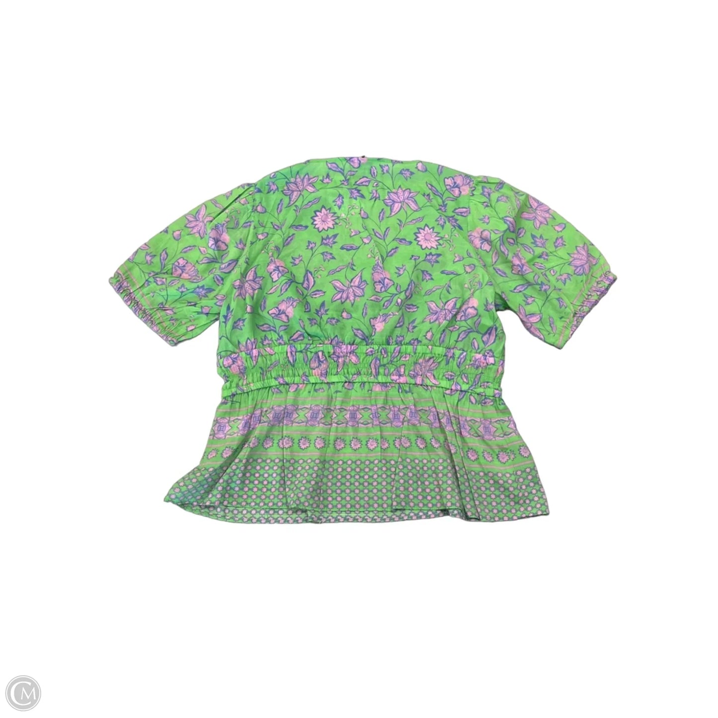Blouse Short Sleeve By Rose And Olive In Green, Size: M