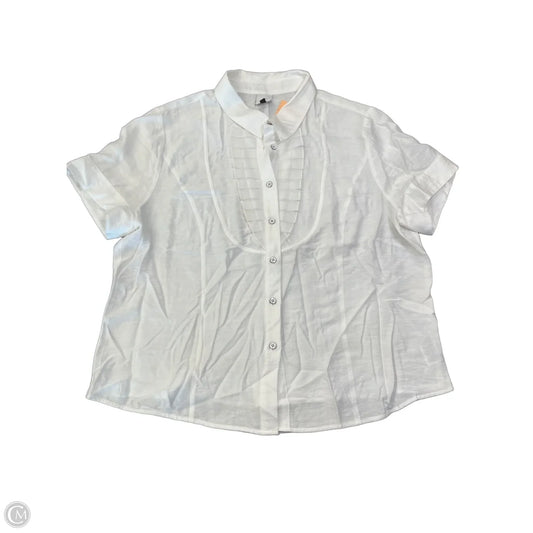 Top Short Sleeve By Cabi In White, Size: Xl