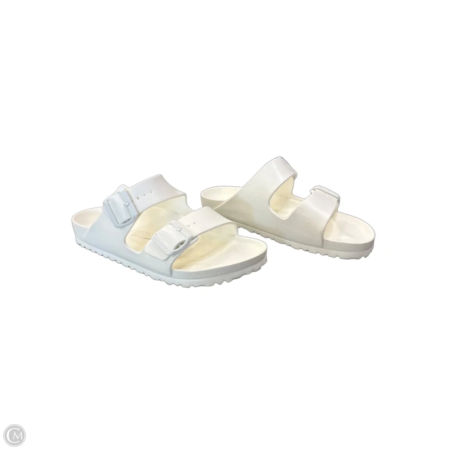 Sandals Flip Flops By Birkenstock In White, Size: 9.5