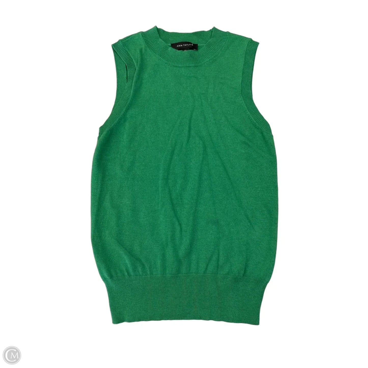 Vest Sweater By Ann Taylor In Green, Size: Xsp