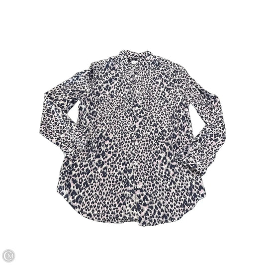 Blouse Long Sleeve By Equipment In Animal Print, Size: Xs