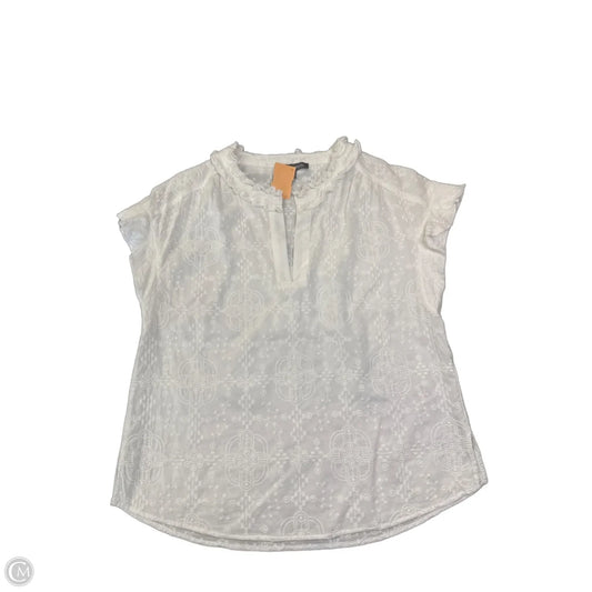 Top Short Sleeve By Wit & Wisdom In White, Size: M
