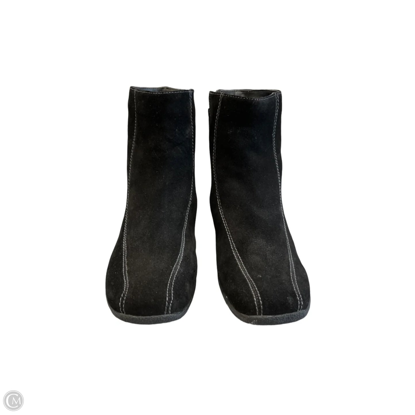 Boots Ankle Flats By Clarks In Black, Size: 9.5