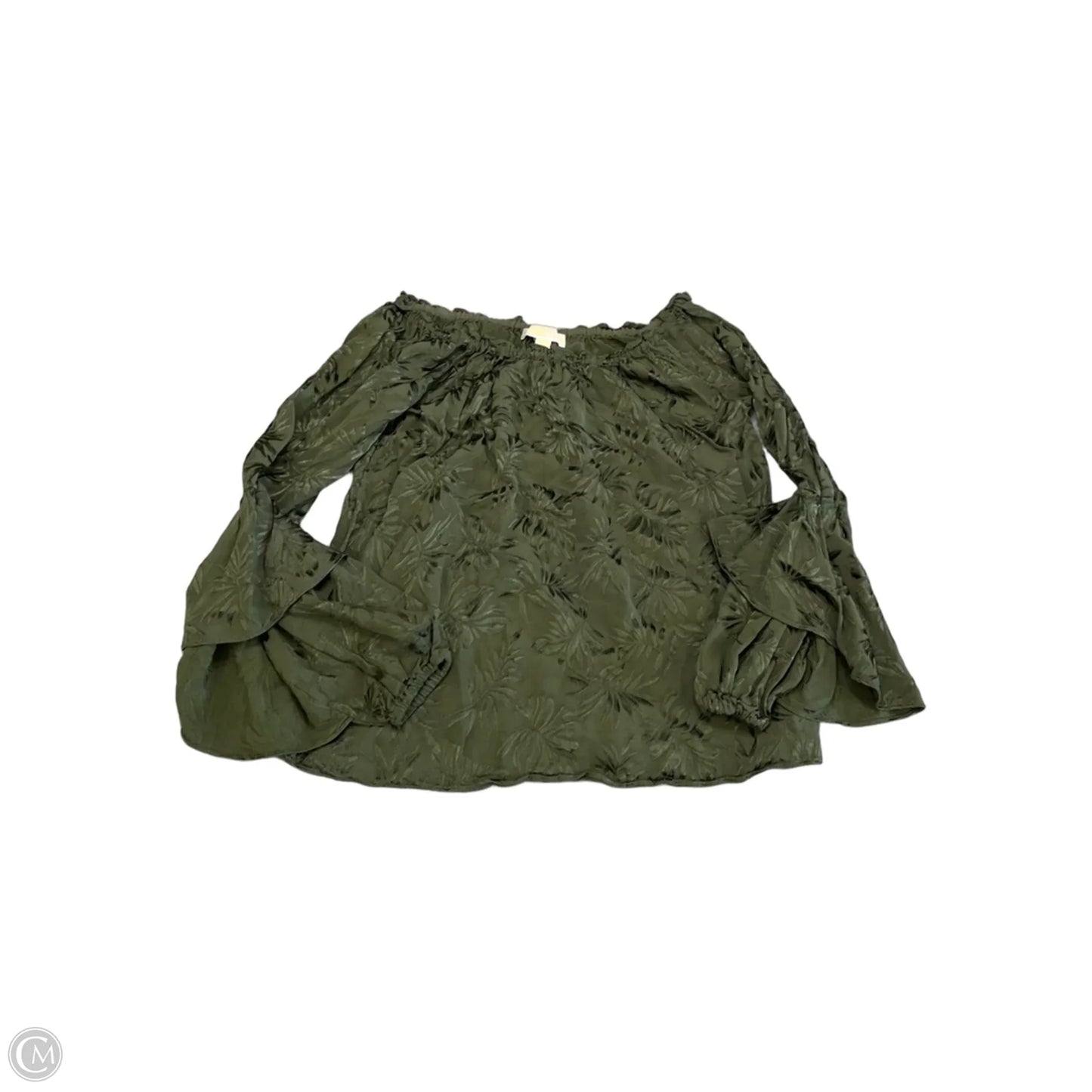 Blouse Long Sleeve By Michael By Michael Kors In Green, Size: S