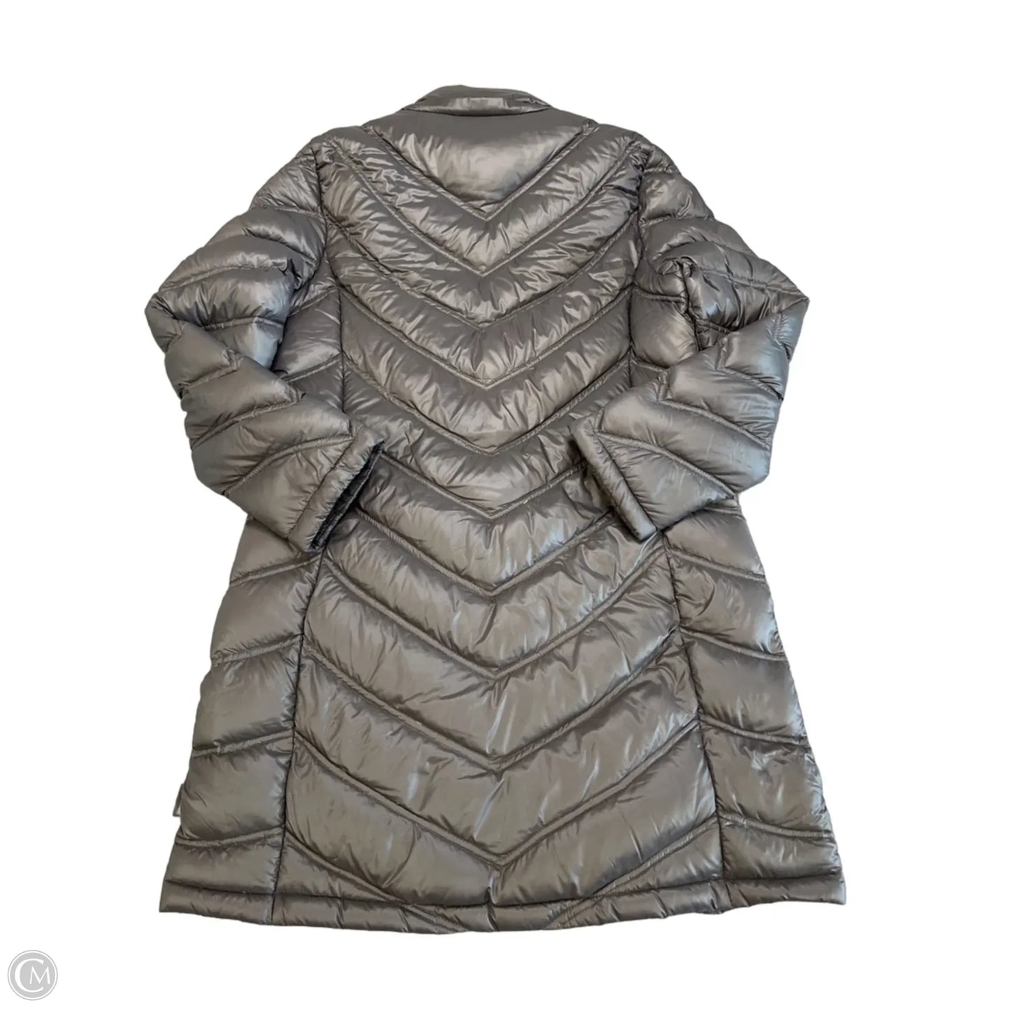 Coat Puffer & Quilted By Calvin Klein In Grey, Size: M