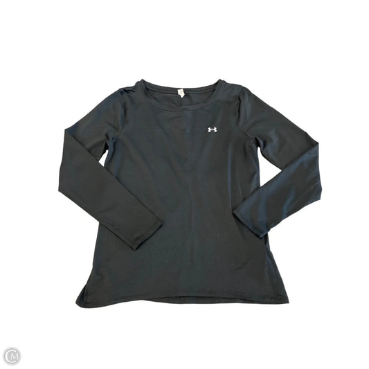 Athletic Top Long Sleeve Crewneck By Under Armour In Black, Size: M